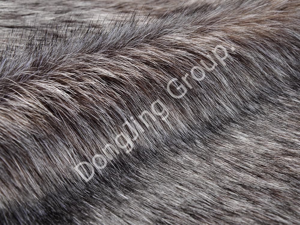 DP0801-Kaffeeklammer weiß gefärbte Spitze faux fur fabric