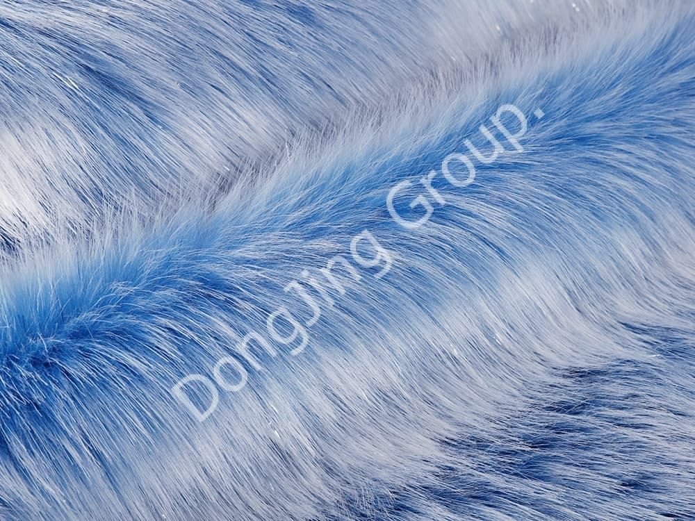 DP0711-Blauer Clip Silber Drahtzug weiß faux fur fabric