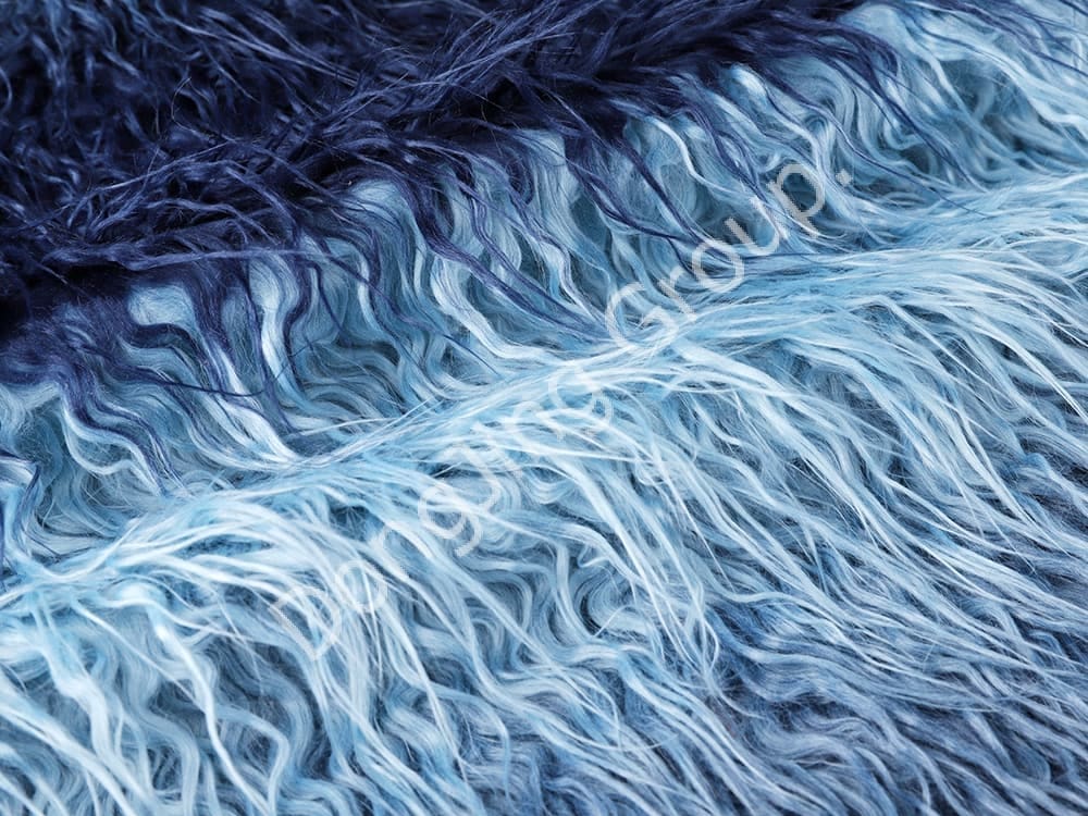 DW0305-dunkelblaue und hellblaue Walze faux fur fabric