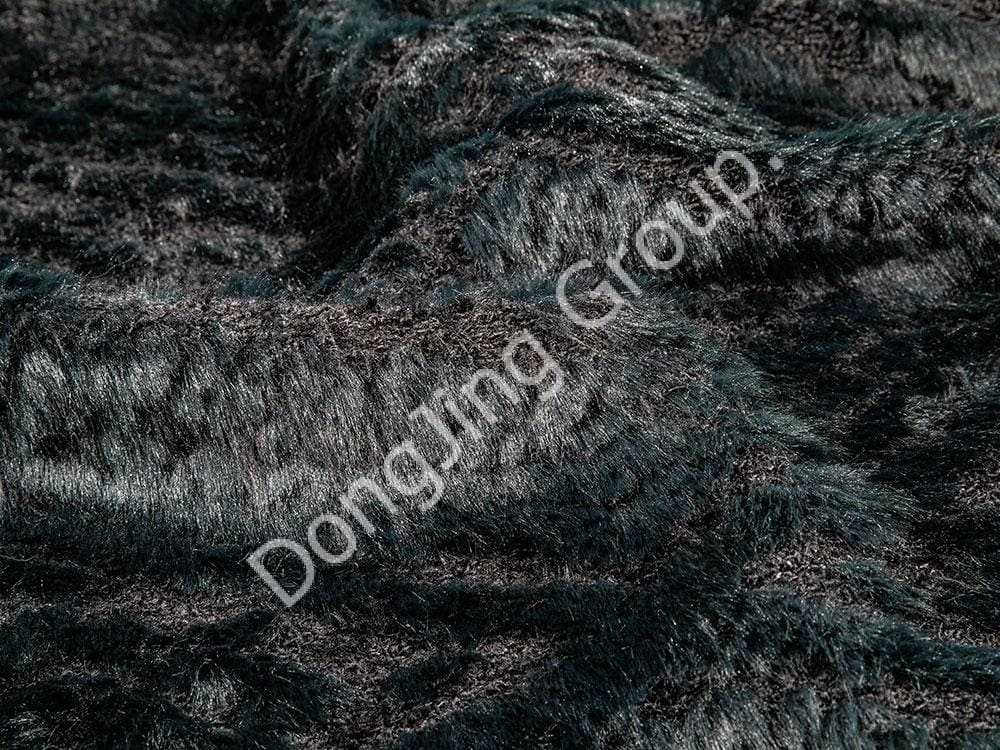 8HW0263-Black Lifting Deep Blue Stick Kaninchenhaar faux fur fabric