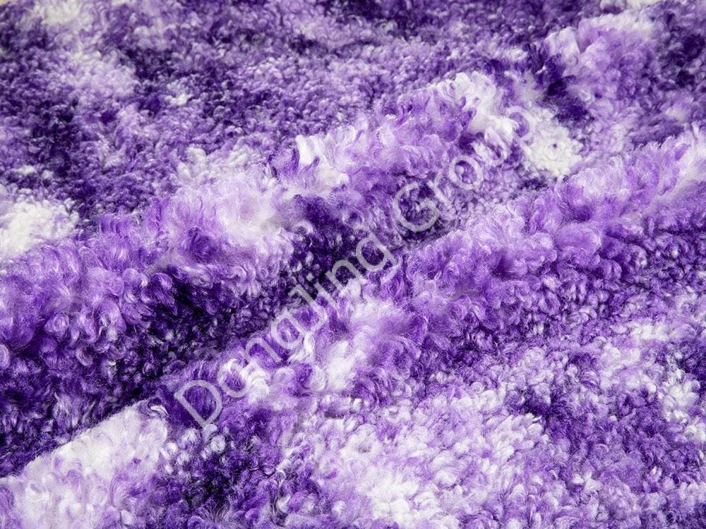 8T0821-Lila, runde Maschen, gleiche Farbe, chaotisch, Rollenbündel aus Wollimitat faux fur fabric