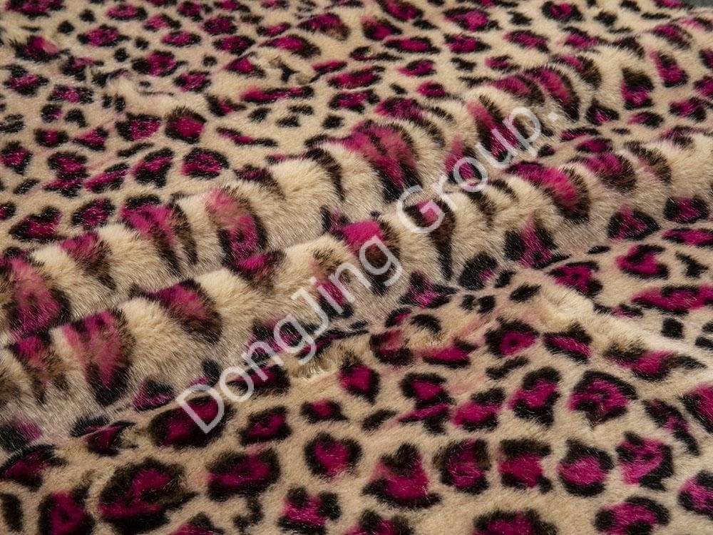 9HG0158-Rice Leopard Leopardenmuster faux fur fabric