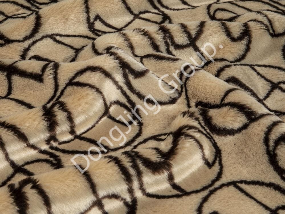 9HW0504-Zweifarbiges Jacquard-Kaninchenhaar faux fur fabric