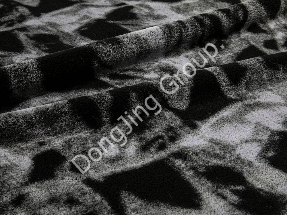 9KT0241-Schwarze Ziehwalze faux fur fabric