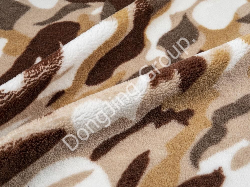 9KT0279-Stars Kamel runder Siebdruck vier Farbsätze faux fur fabric