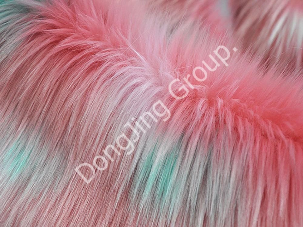 9KW0051-Grauweißer Sprühfuchspelz faux fur fabric