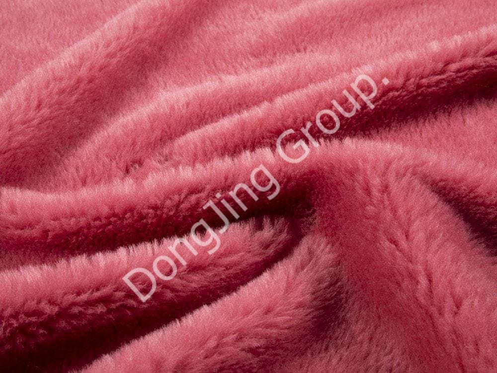 9P2629-Rosarotes Lammhaar faux fur fabric