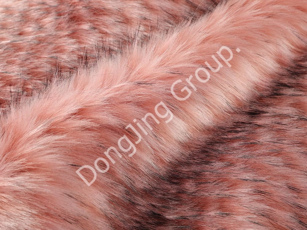 9W0684-Rosa Ananas-Waschbärhaar faux fur fabric