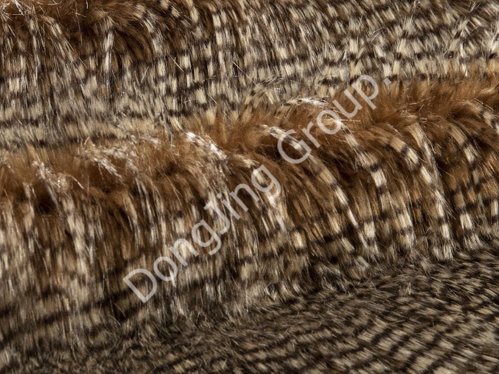 9W1111-Zweifarbiges Jacquard-Fasanhaar faux fur fabric