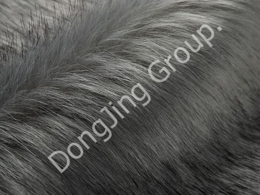 DP0621-Grau gefärbte Spitze faux fur fabric