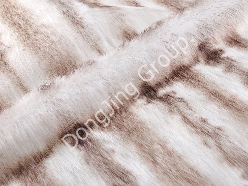 DP0626-weiß gefärbte Spitze faux fur fabric