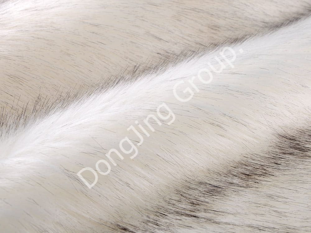 DP0630-Weiß gefärbte Spitze faux fur fabric