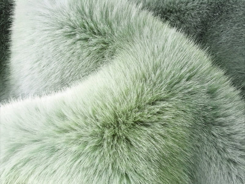 XD0011-Kardamom Grüner Goldfuchs faux fur fabric